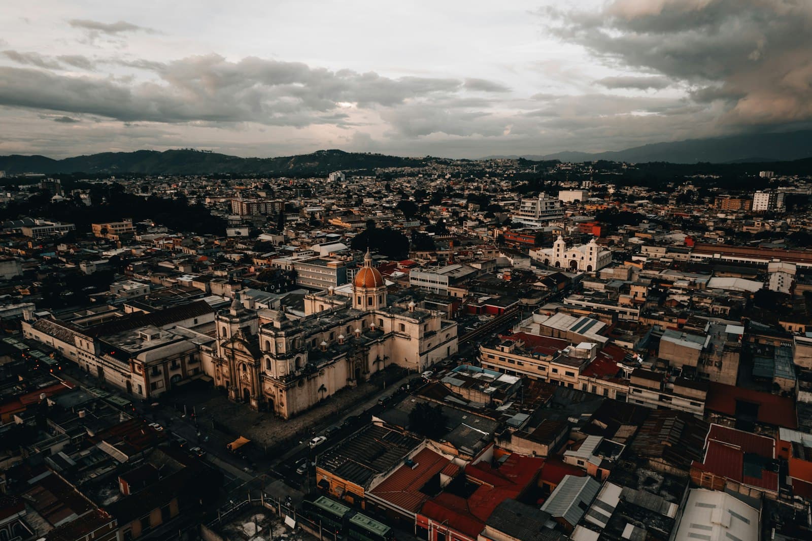 Guatemala City skyline at dusk, Zona 14